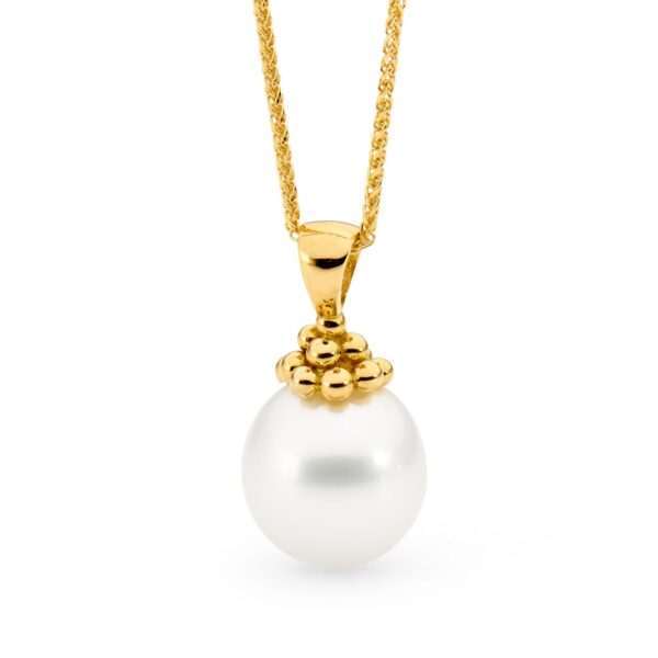 Yellow Gold And Pearl Pendant