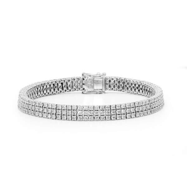 three row tennis bracelet